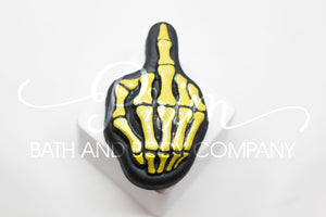 Middle Finger Skeleton Bath Bomb - Colors Vary - Randomly Scented