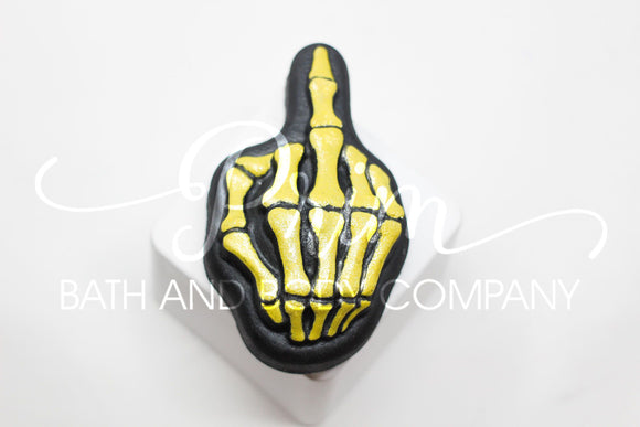 Middle Finger Skeleton Bath Bomb - Colors Vary - Randomly Scented